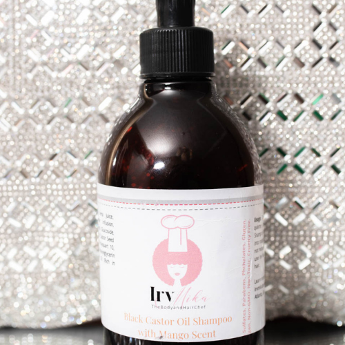 IrvMika Black Castor Oil Shampoo with Mango Scent